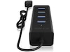 Icy Box USB 3.0 Type-A 4-port hub, IB-HUB1409-U3 Dockningsstation och USB-hub