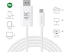 4smarts USB-C till Displayport kabel 2m (vit) USB-kablar
