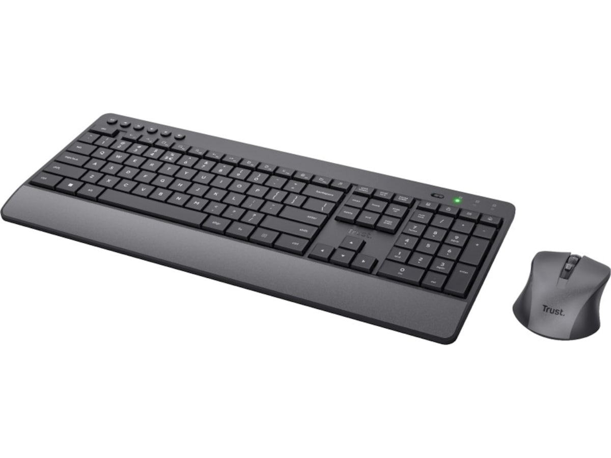 Trust TKM-450 trådlöst tangentbord och mus ECO (svart) Tangentbord