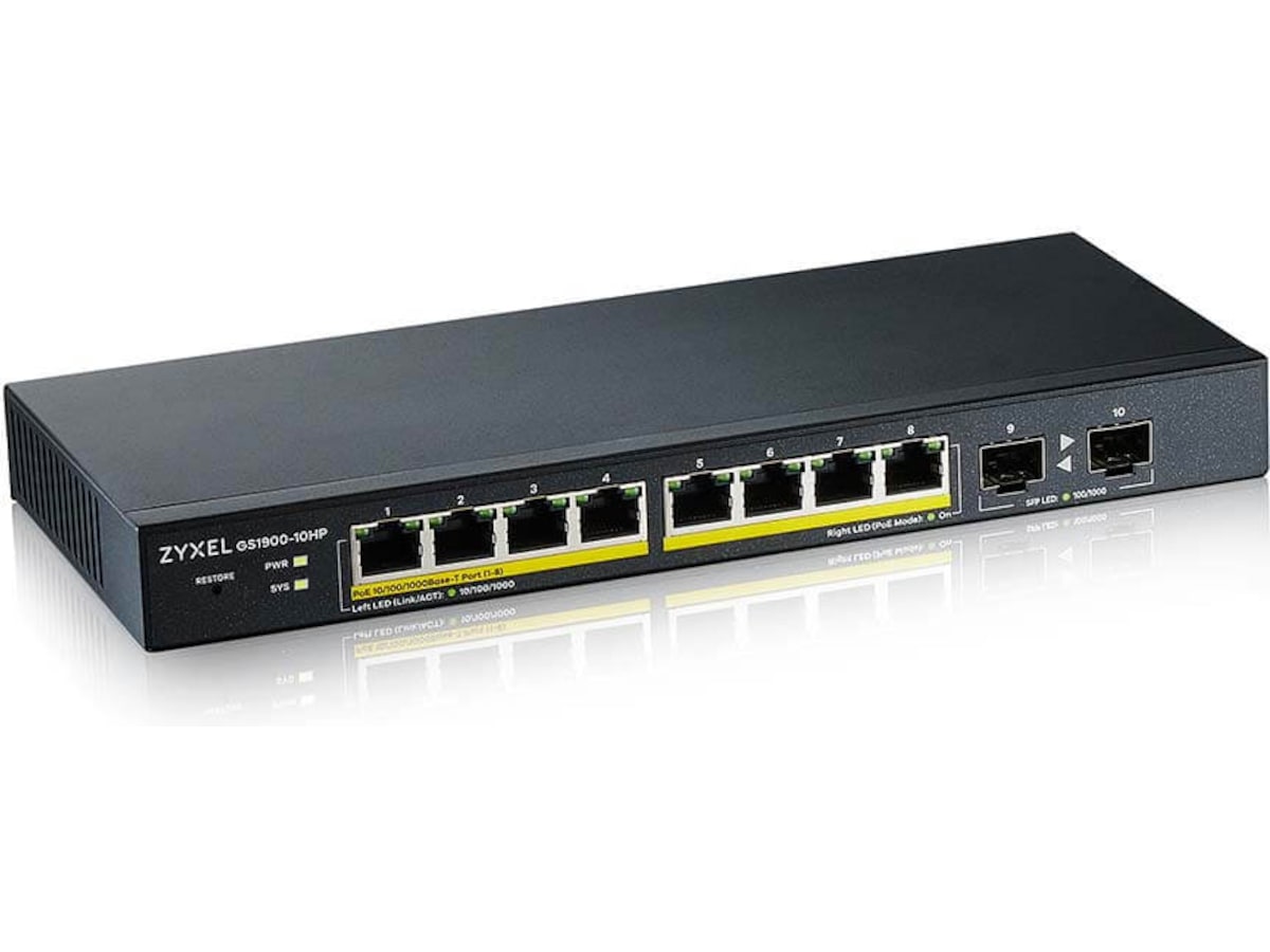 Zyxel Switch GS1900-10HP Switchar