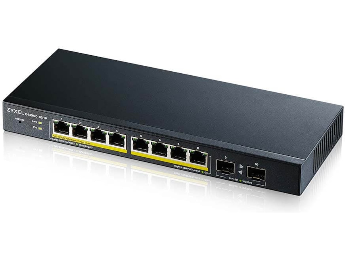 Zyxel Switch GS1900-10HP Switchar