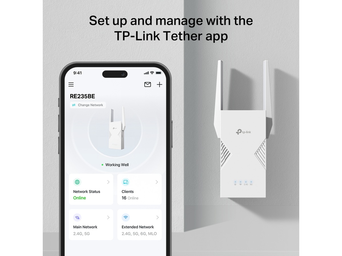 TP-Link RE225BE Range Extender -B-Grade Demo nätverk