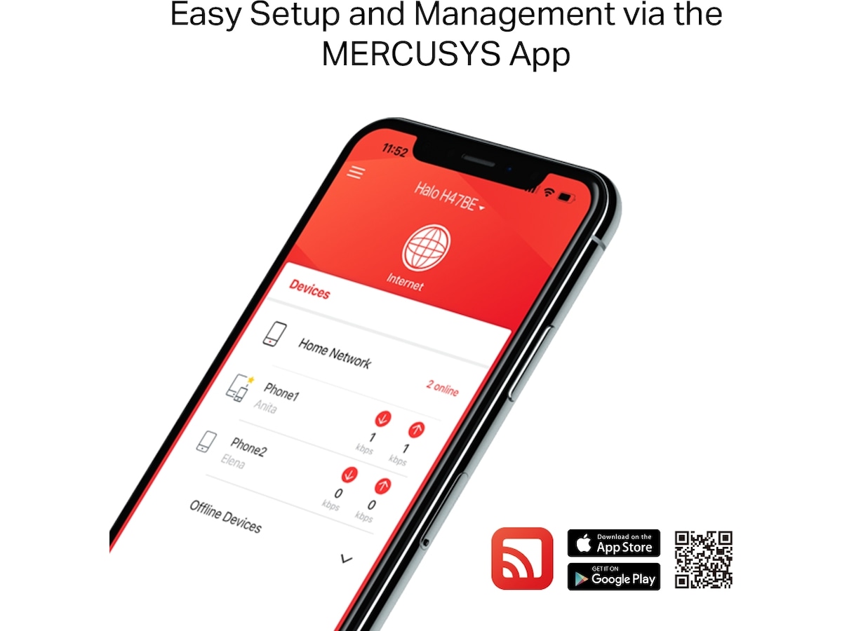 Mercusys Halo H47BE 2-pack mesh -B-Grade Demo nätverk