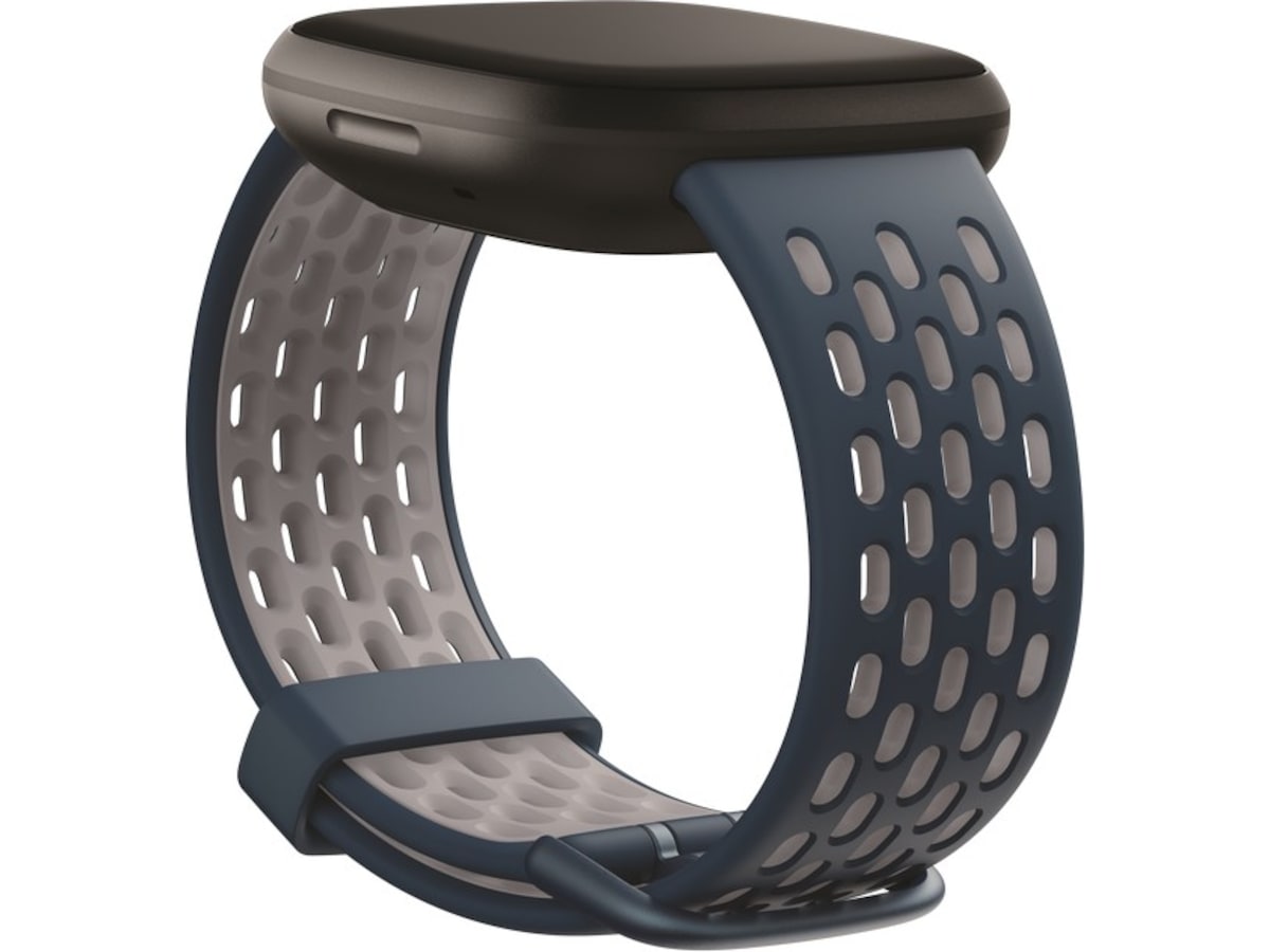 Fitbit silikon armband Sense/Versa 3 Large sapphire/grå Armband