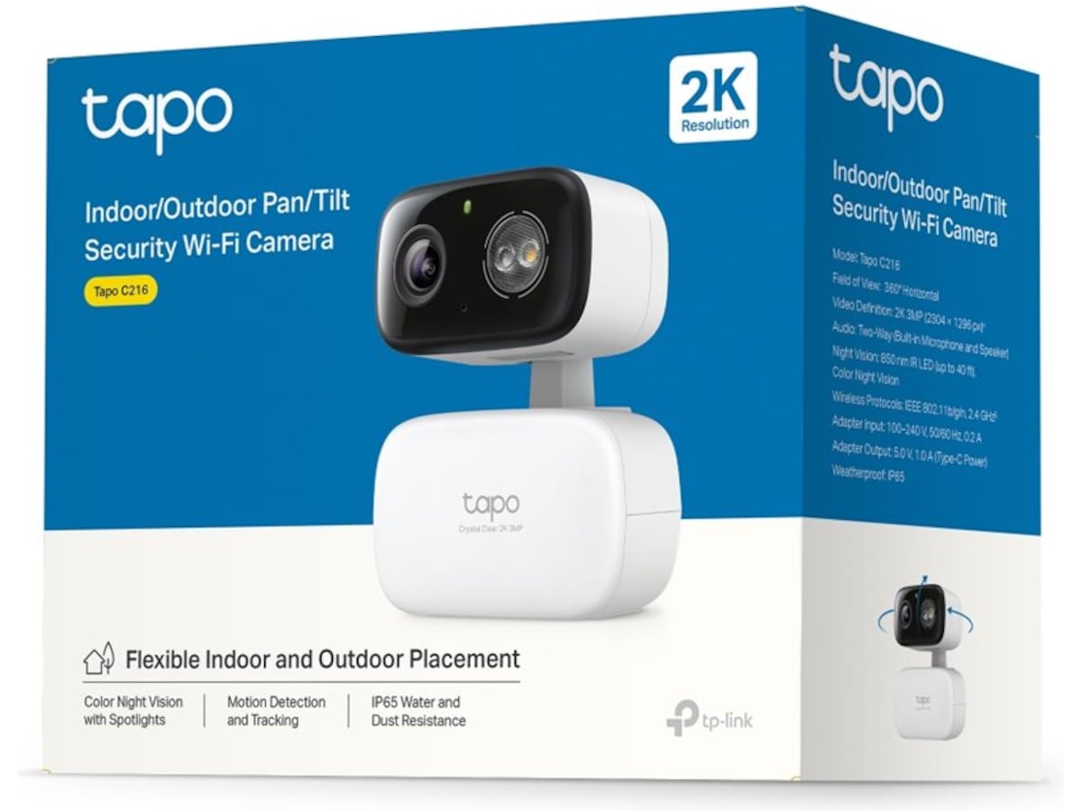 TP-Link Tapo C216 2K utomhus övervakningskamera Övervakningskamera