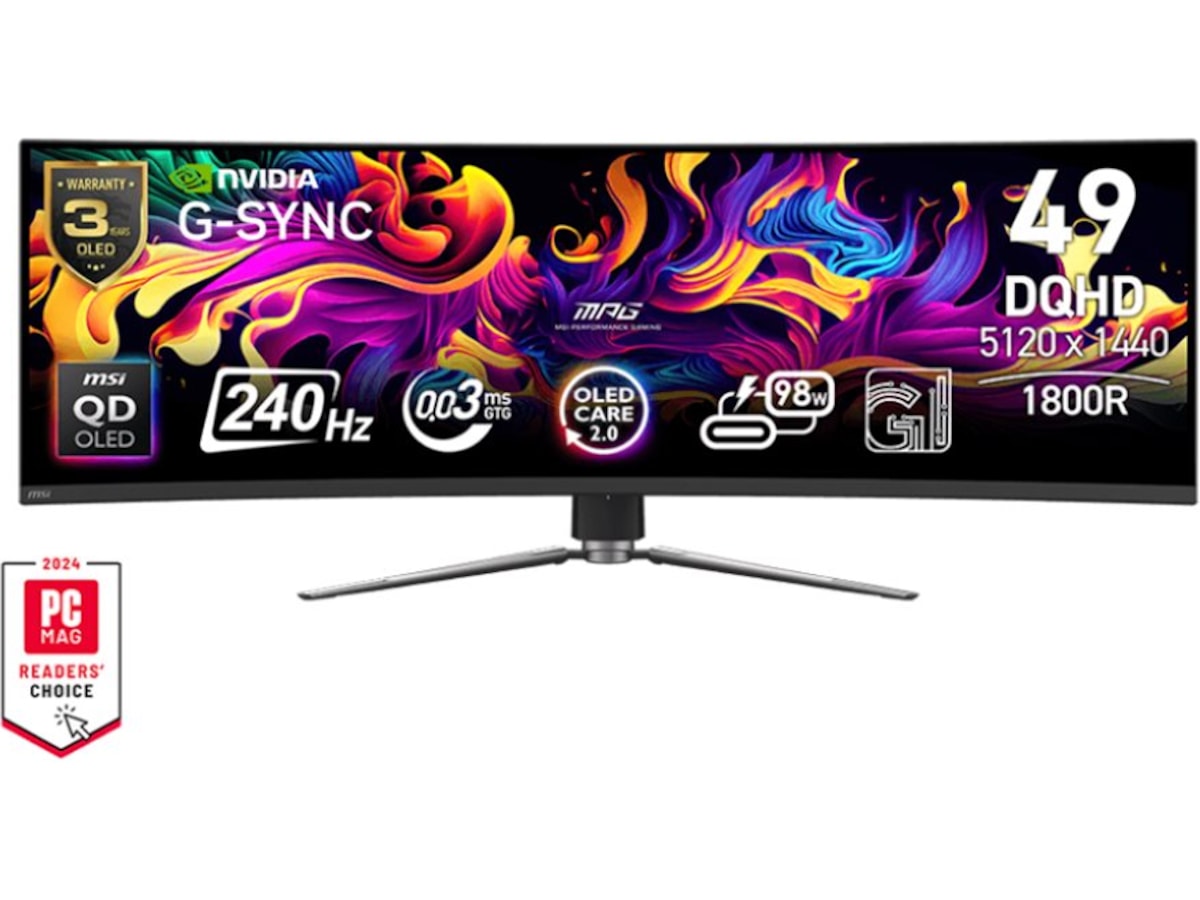 MSI 49" gamingskärm MPG 491CQPX Gamingskärmar