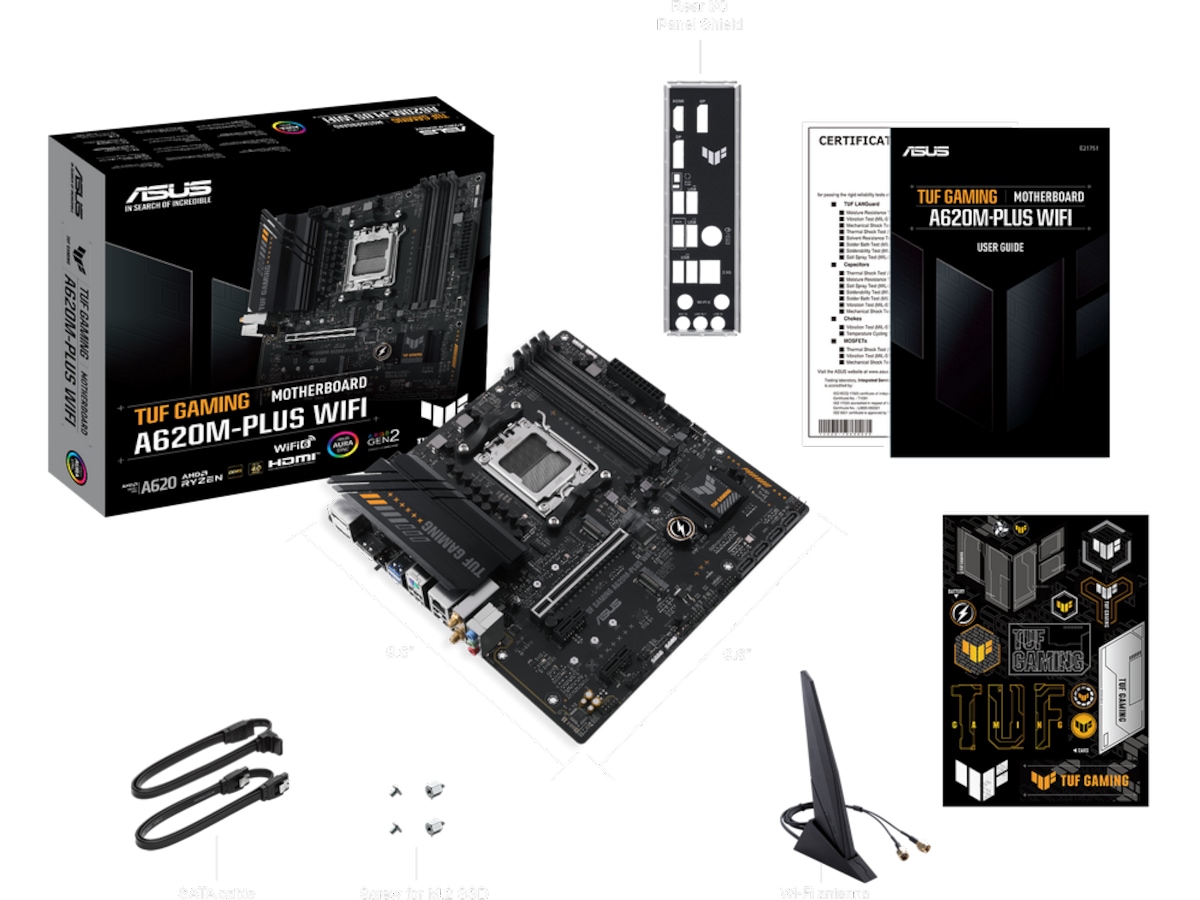 ASUS TUF GAMING A620M-PLUS WIFI Moderkort AMD Socket