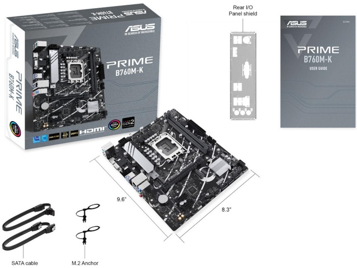 Asus Prime B760M-K Moderkort Intel Socket