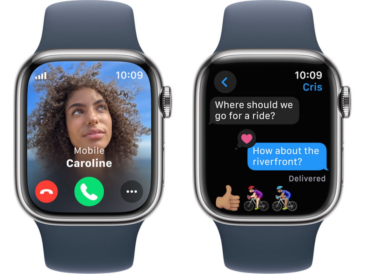 Apple Watch Series 9 GPS + LTE 41mm Rostfritt stål (silver) Smartwatches