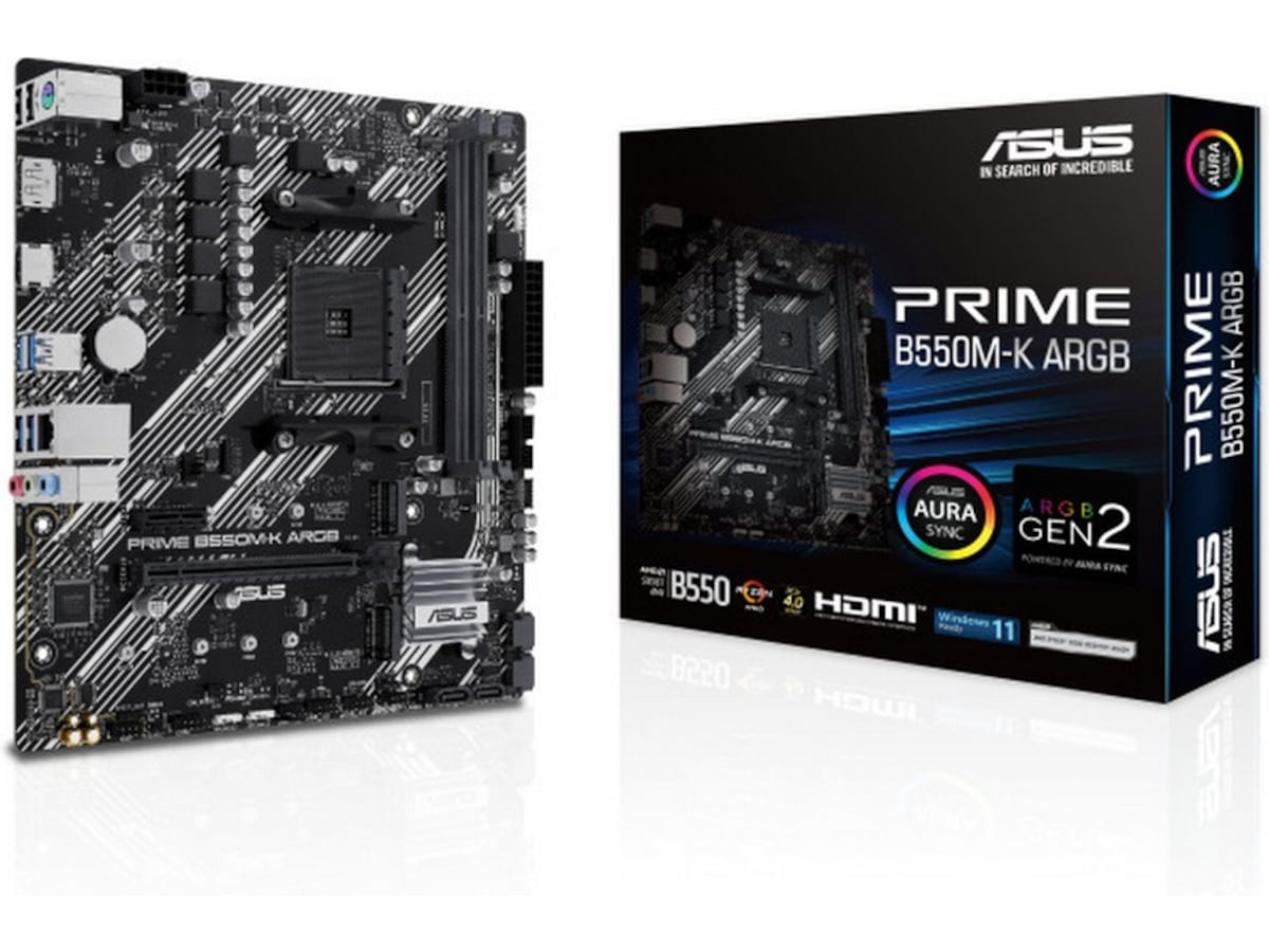 ASUS PRIME B550M-K ARGB Moderkort AMD Socket