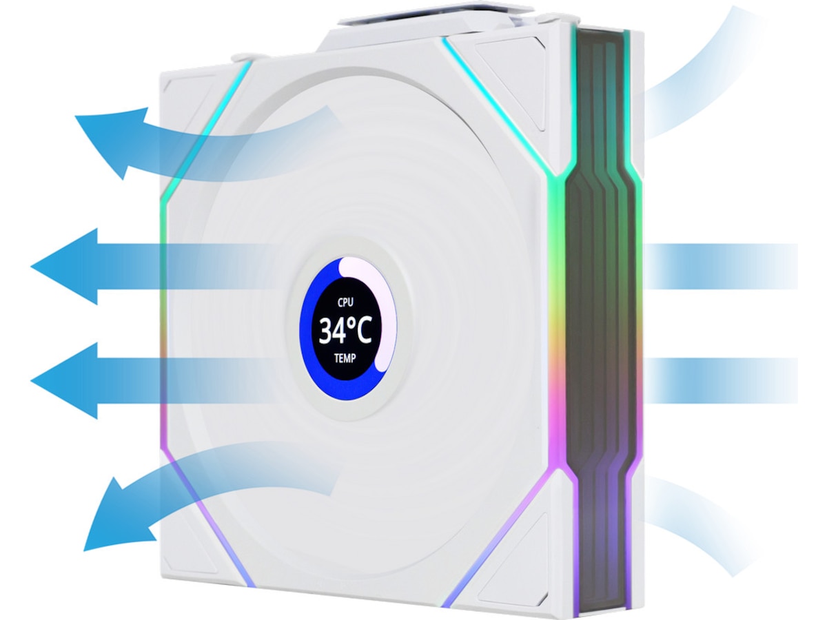 Lian Li UNI FAN TL Wireless LCD (vit) Fläkt