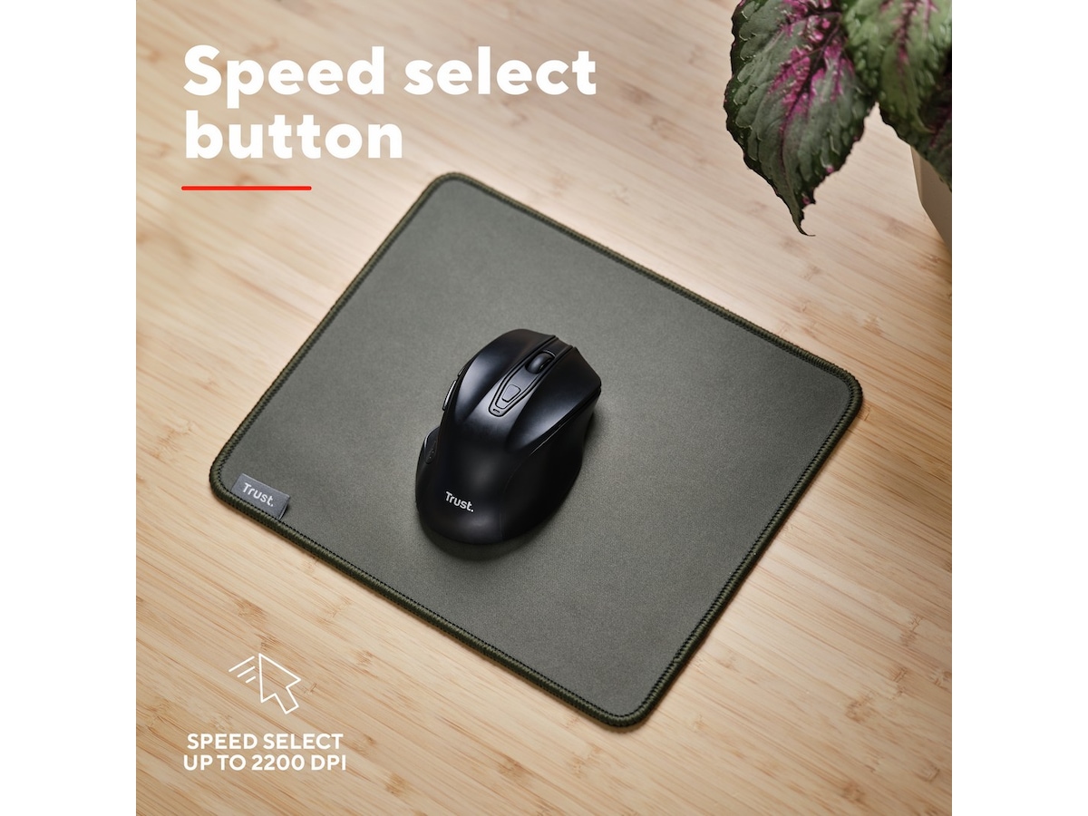 Trust Nito Silent trådlös mus (svart) Mus