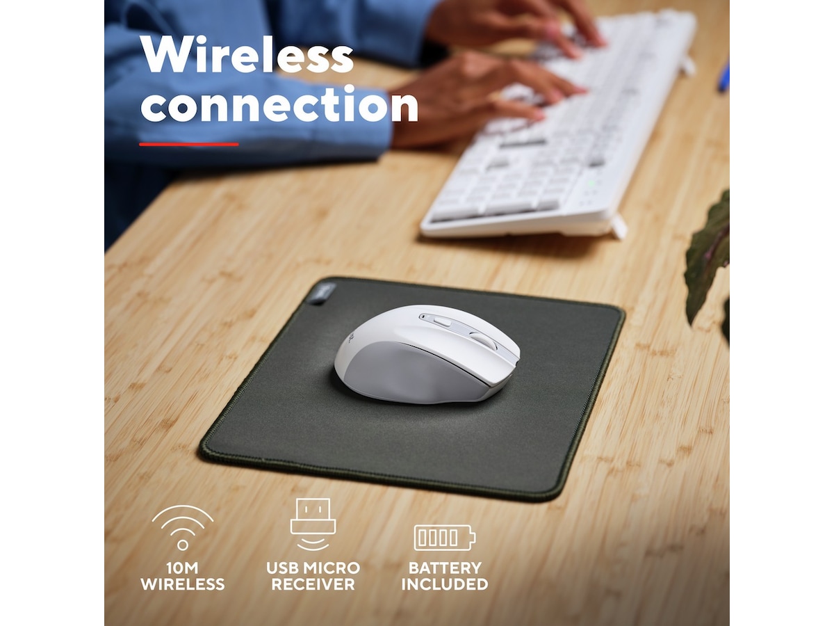 Trust Nito Silent trådlös mus (vit) Mus