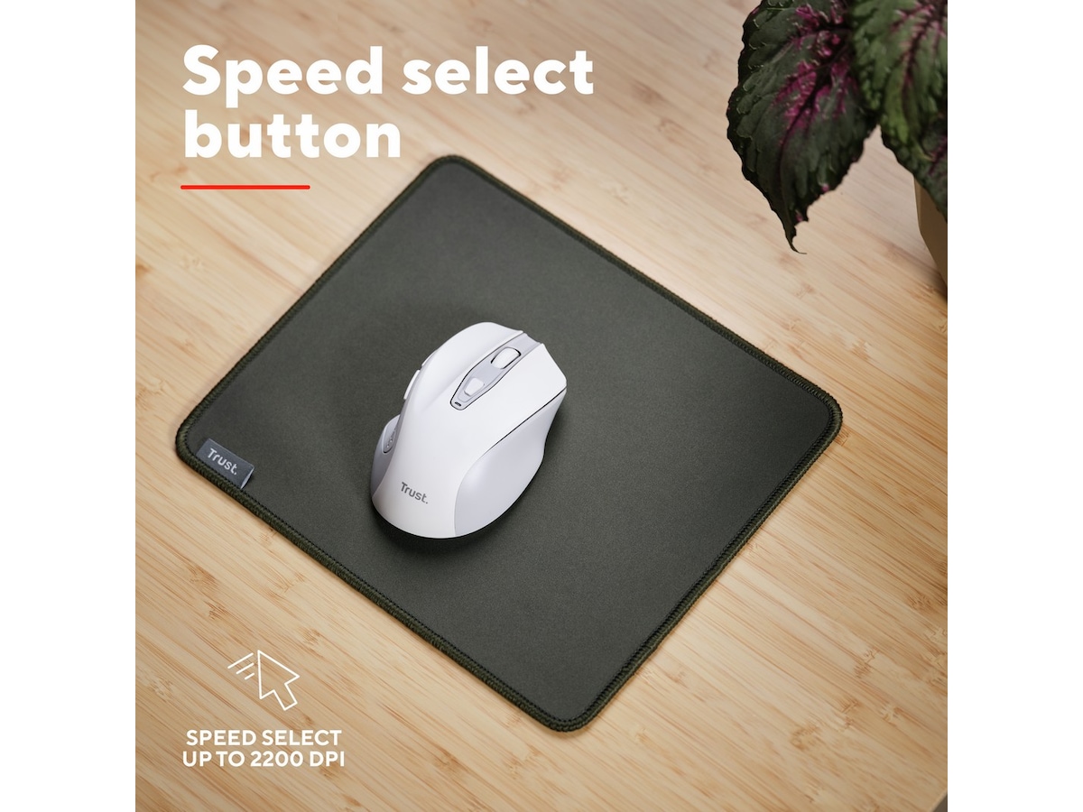 Trust Nito Silent trådlös mus (vit) Mus