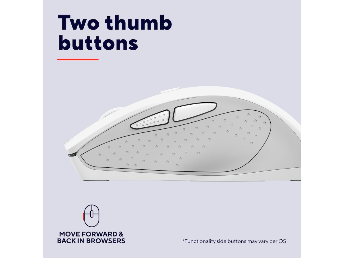 Trust Nito Silent trådlös mus (vit) Mus