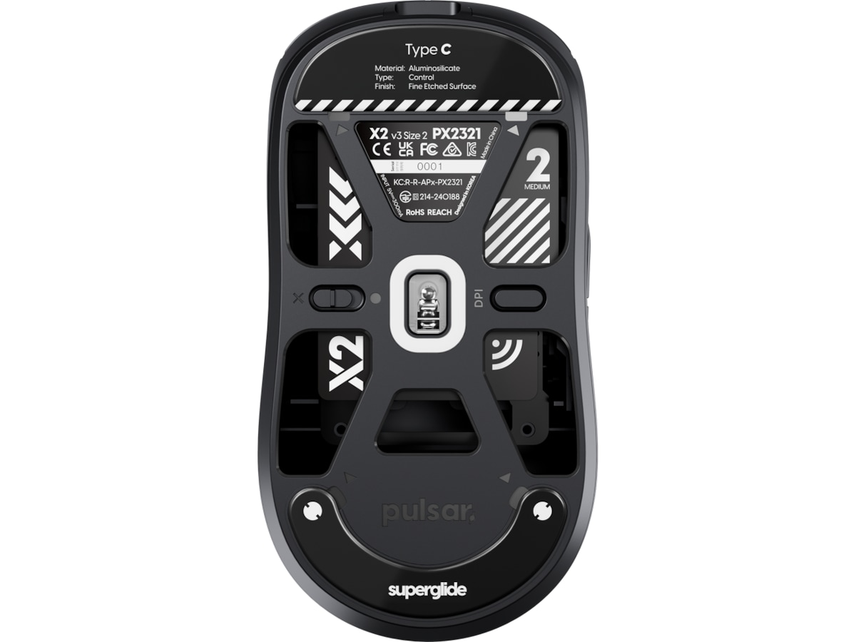 Pulsar Superglide Type-C X2 Series (svart) Tillbehör till gaming tangentbord och mus