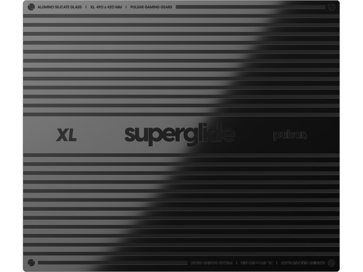 Pulsar Superglide Glass Musematta XL (vit) Gamingmusmatta