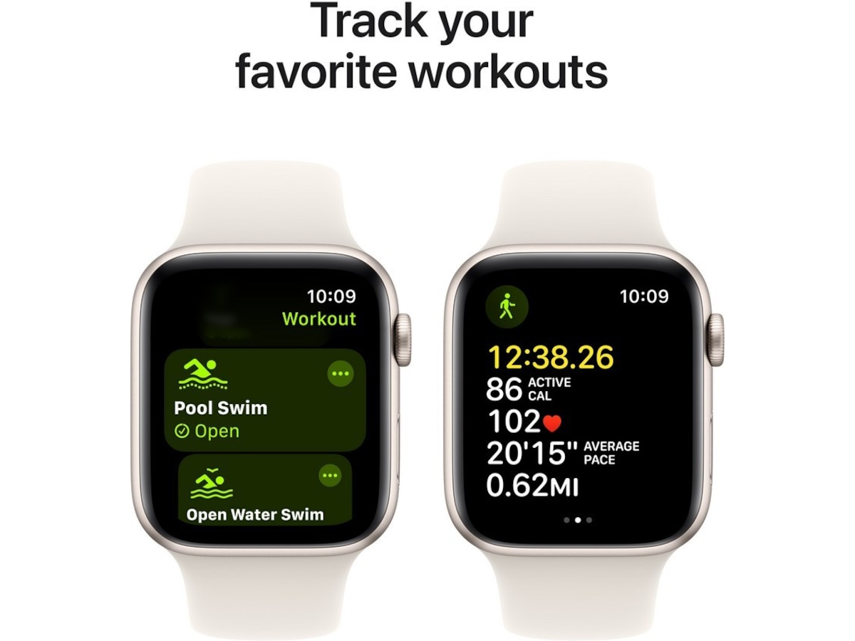 Apple Watch SE 44mm GPS Aluminium (stjärnglans) -B-Grade Demo watches