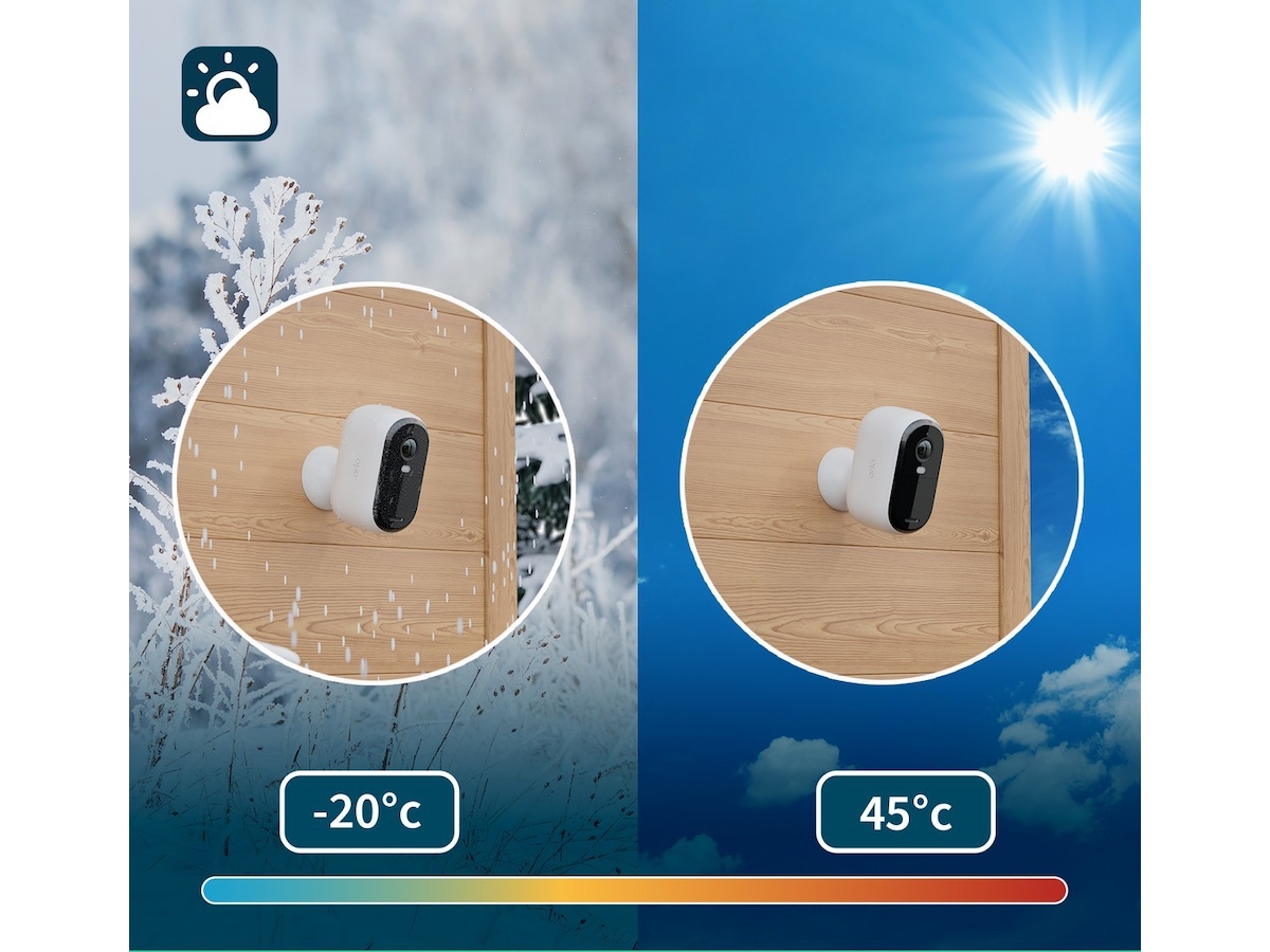 Arlo Essential 2 XL 2K Outdoor Säkerhetskamera (vit) 2pk Övervakningskamera