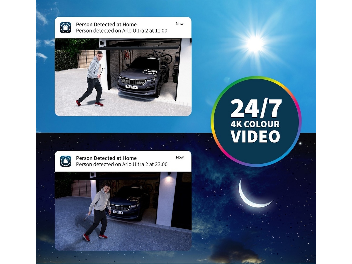 Arlo Ultra 2 övervakningskamera utomhus 4pk (vit) Övervakningskamera