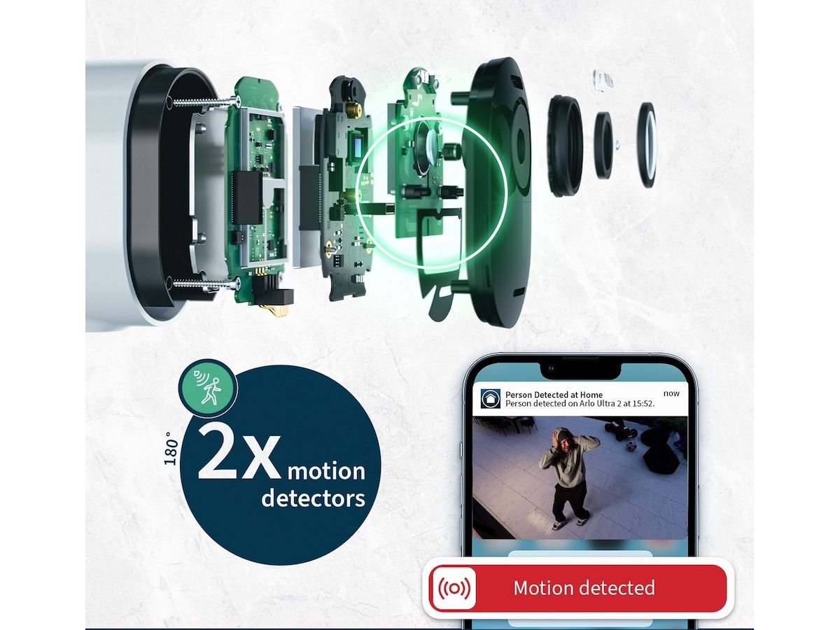 Arlo Ultra 2 övervakningskamera utomhus 4pk (vit) Övervakningskamera