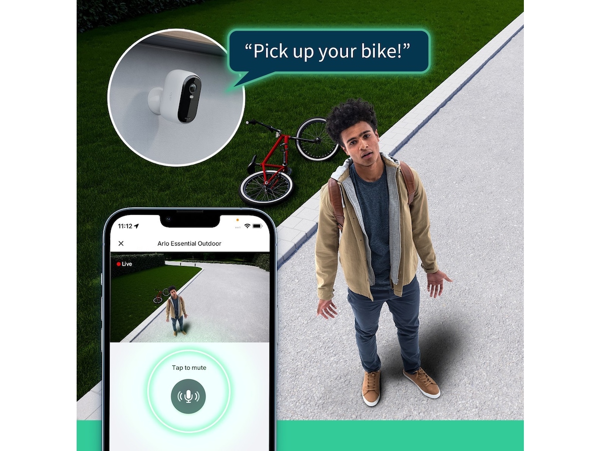 Arlo Essential 2 XL 2K Outdoor Säkerhetskamera (vit) 2pk Övervakningskamera