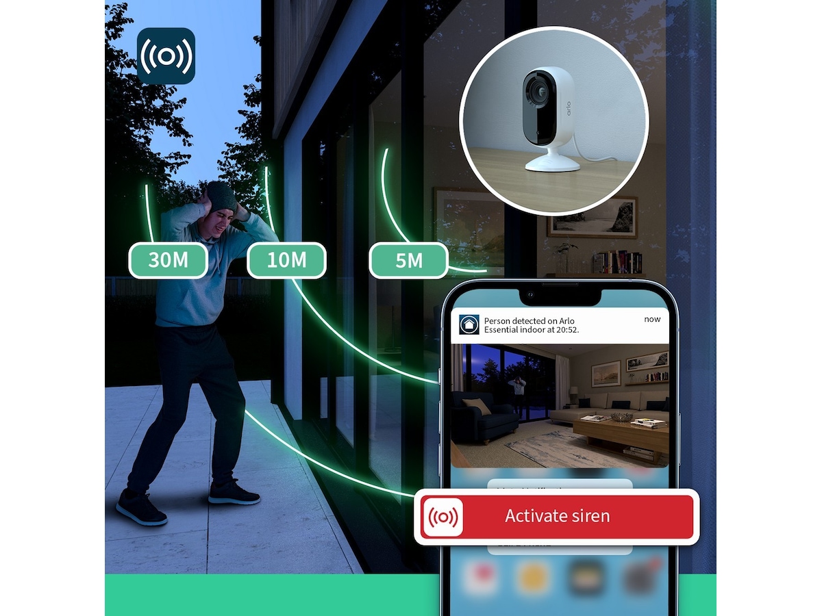 Arlo Essential 2 2K Indoor Video Doorbell 2pk -B-Grade Demo hem & hushåll