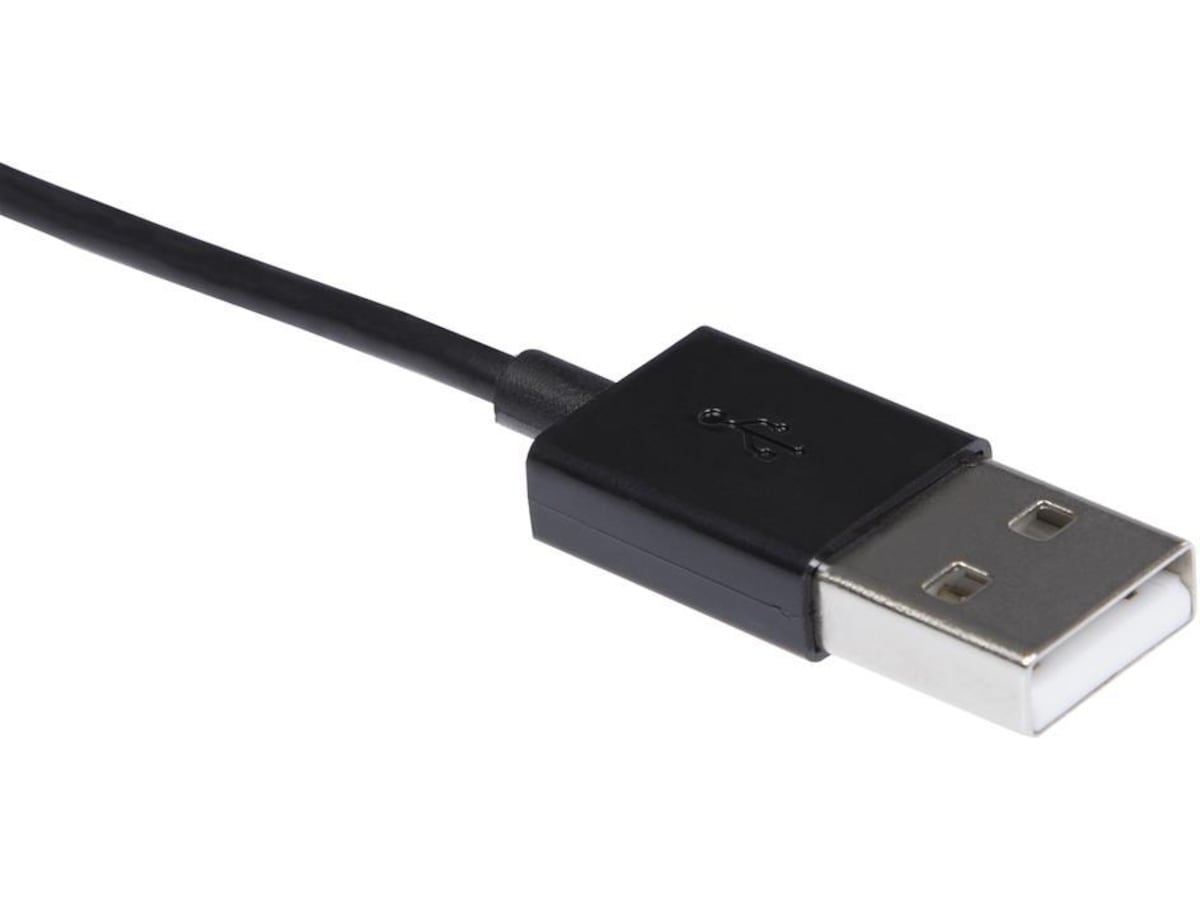 USB A 2.0 male to Lightning male kabel svart 2m USB-kablar
