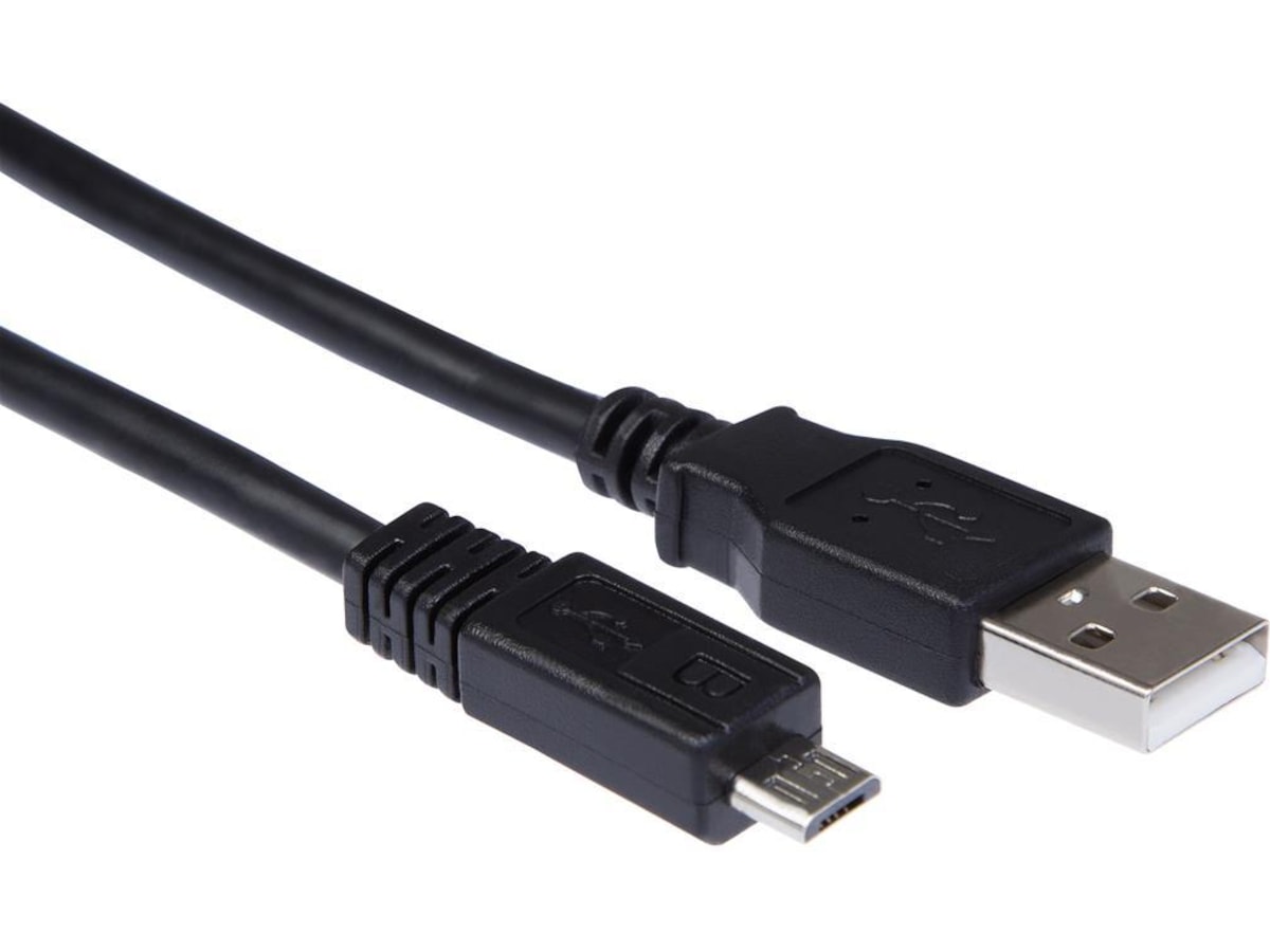 USB-A till USB Micro-B kabel 1m (svart) USB-kablar
