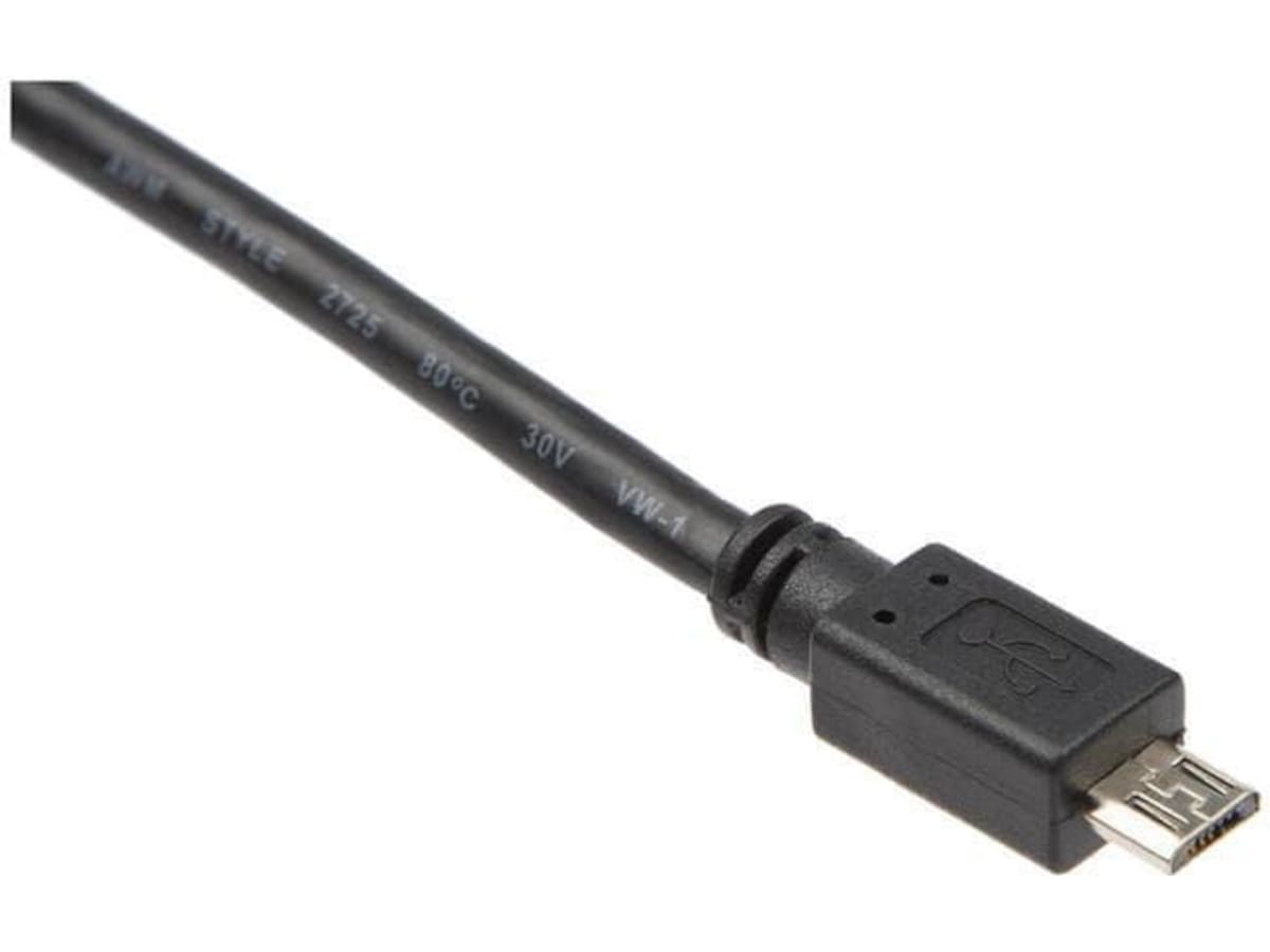 USB-A till USB Micro-B kabel 2m (svart) USB-kablar