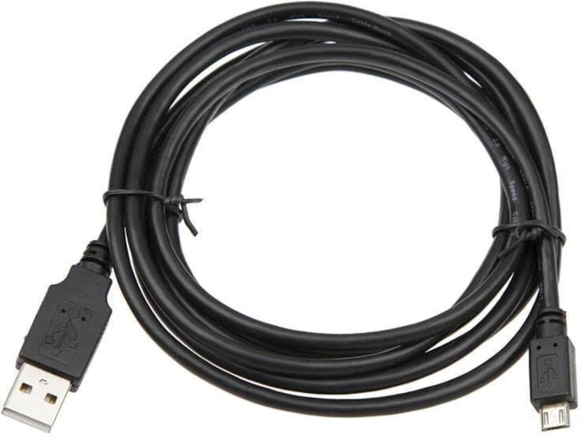 USB-A till USB Micro-B kabel 2m (svart) USB-kablar