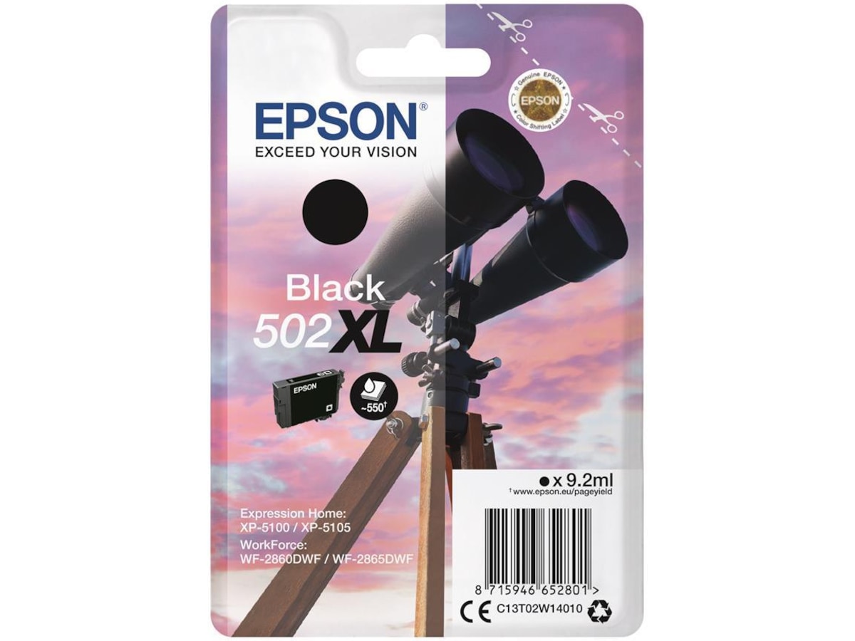 Epson Bläck 502XL Svart Bläckpatron