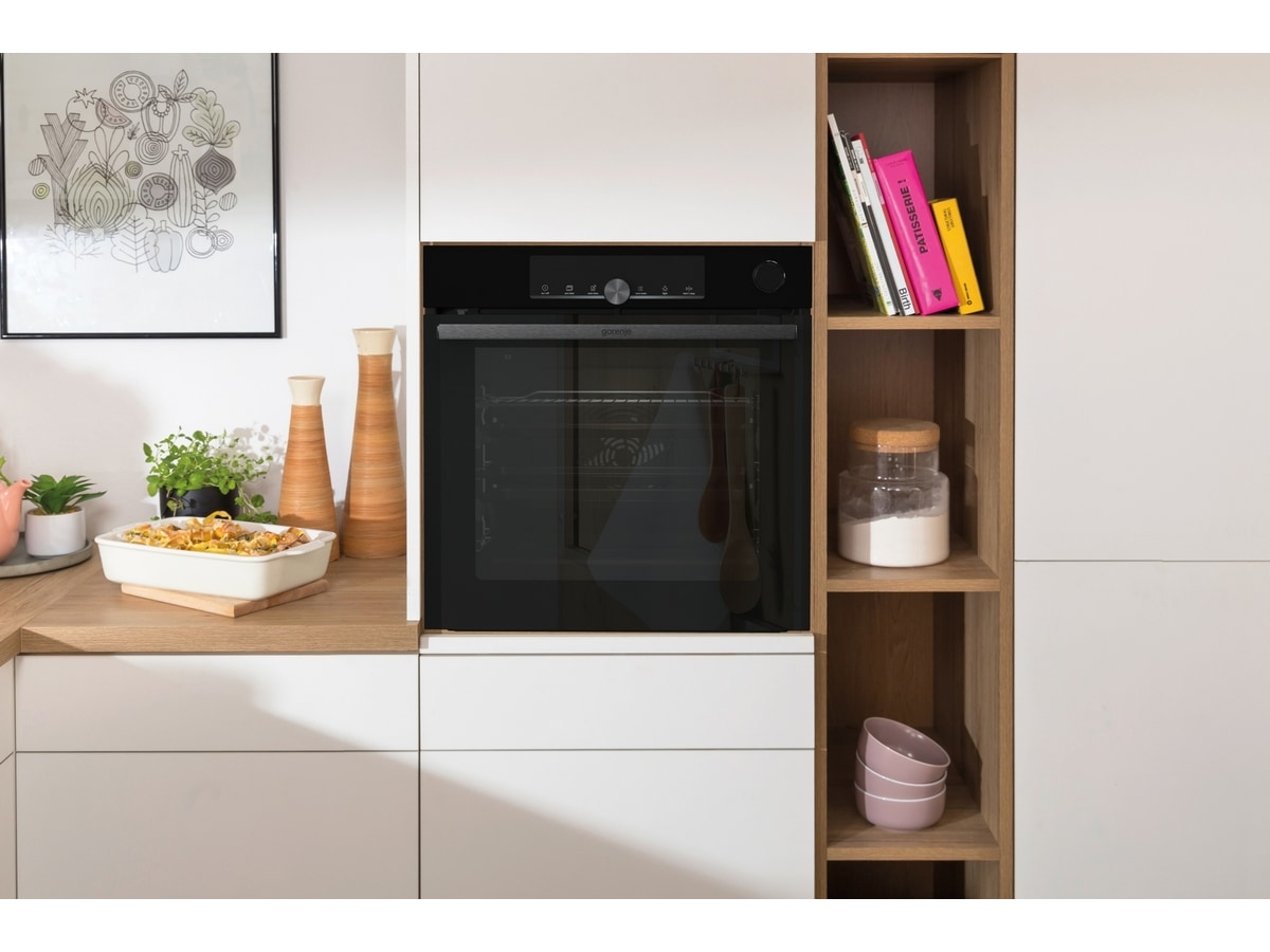 Gorenje BPSA6747A08BGWI Inbyggd pyrolysugn (svart) Ugn