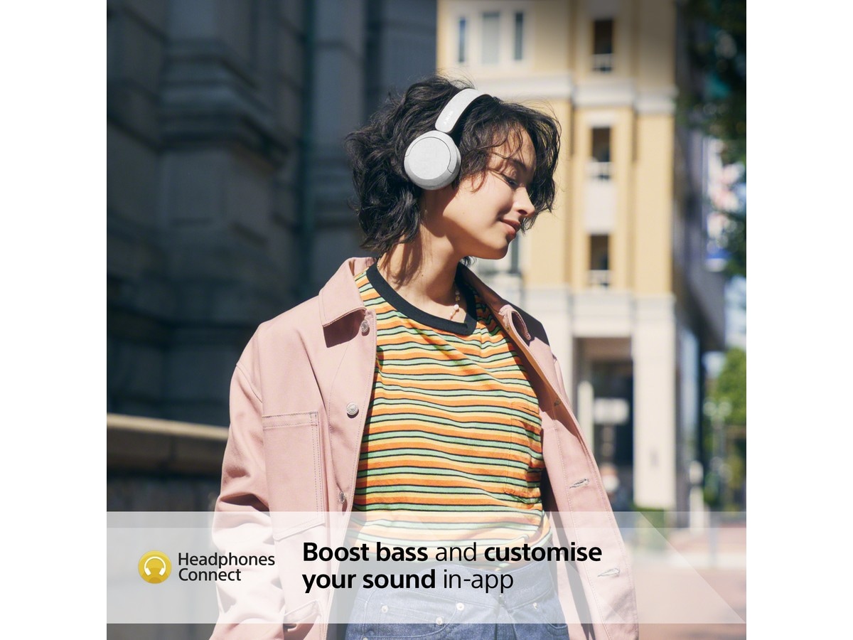 Sony WH-CH520 trådlösa hörlurar, On-Ear (vit) Hörlurar