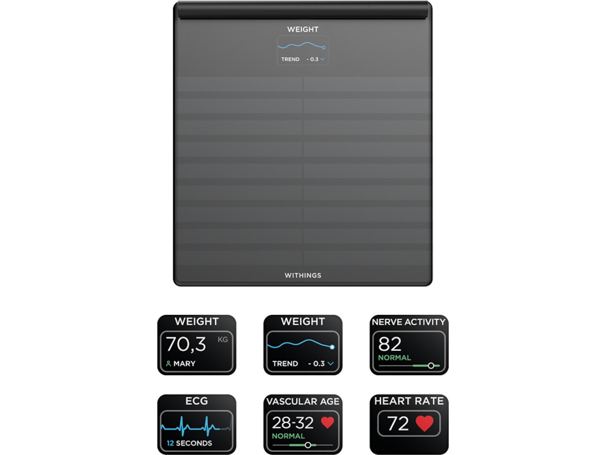 Withings Body Scan smart badvåg (svart) Personvågar