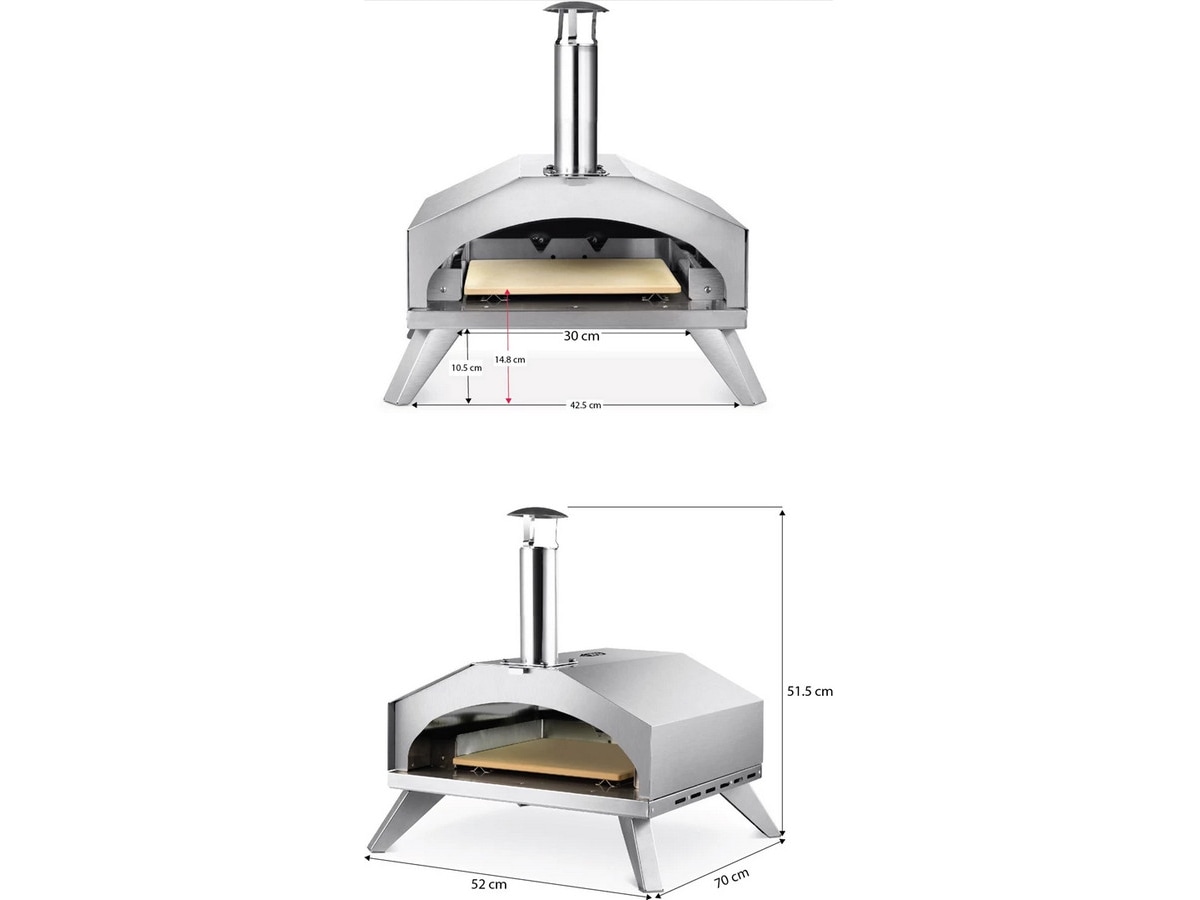 Austin and Barbeque AABQ 12" Gaseldad pizzaugn (rostfritt stål) Pizzaugnar