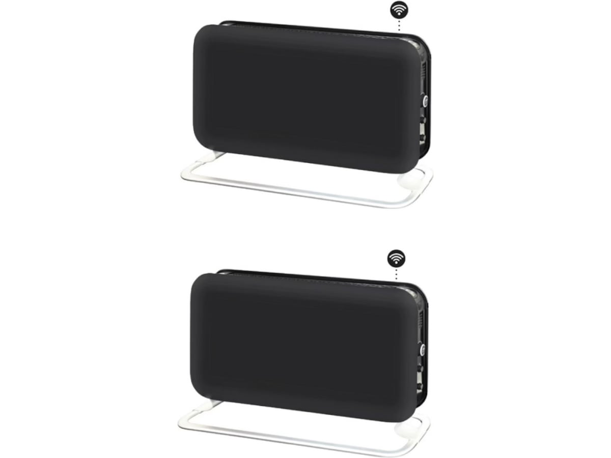 Mill WiFi golvelement 1200W (svart) 2-pack Fristående element