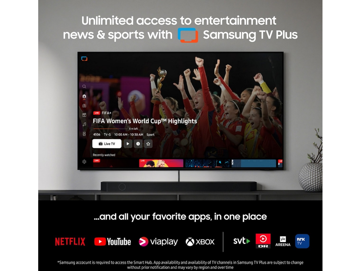 Samsung 55" Q60D QLED 4K TV TQ55Q60D 50 - 59 tums TV