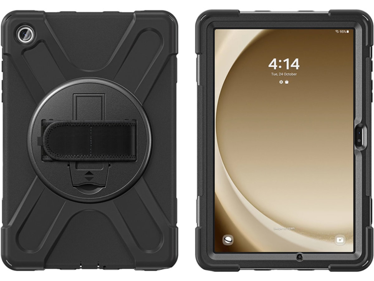 4smarts Galaxy Tab A9+ Rugged Case Grip skal (svart) Skydd