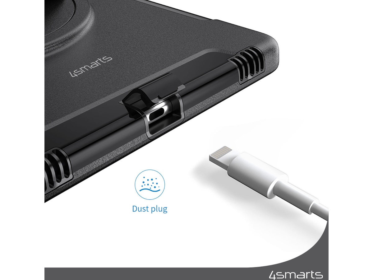 4smarts Galaxy Tab A9+ Rugged Case Grip skal (svart) Skydd