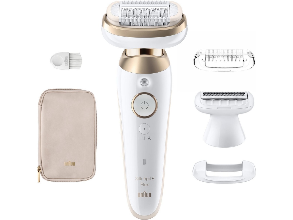 Braun Silk-épil 9 Flex 3D Epilator SES9-041 (vit/guld) Epilator & IPL-hårborttagning