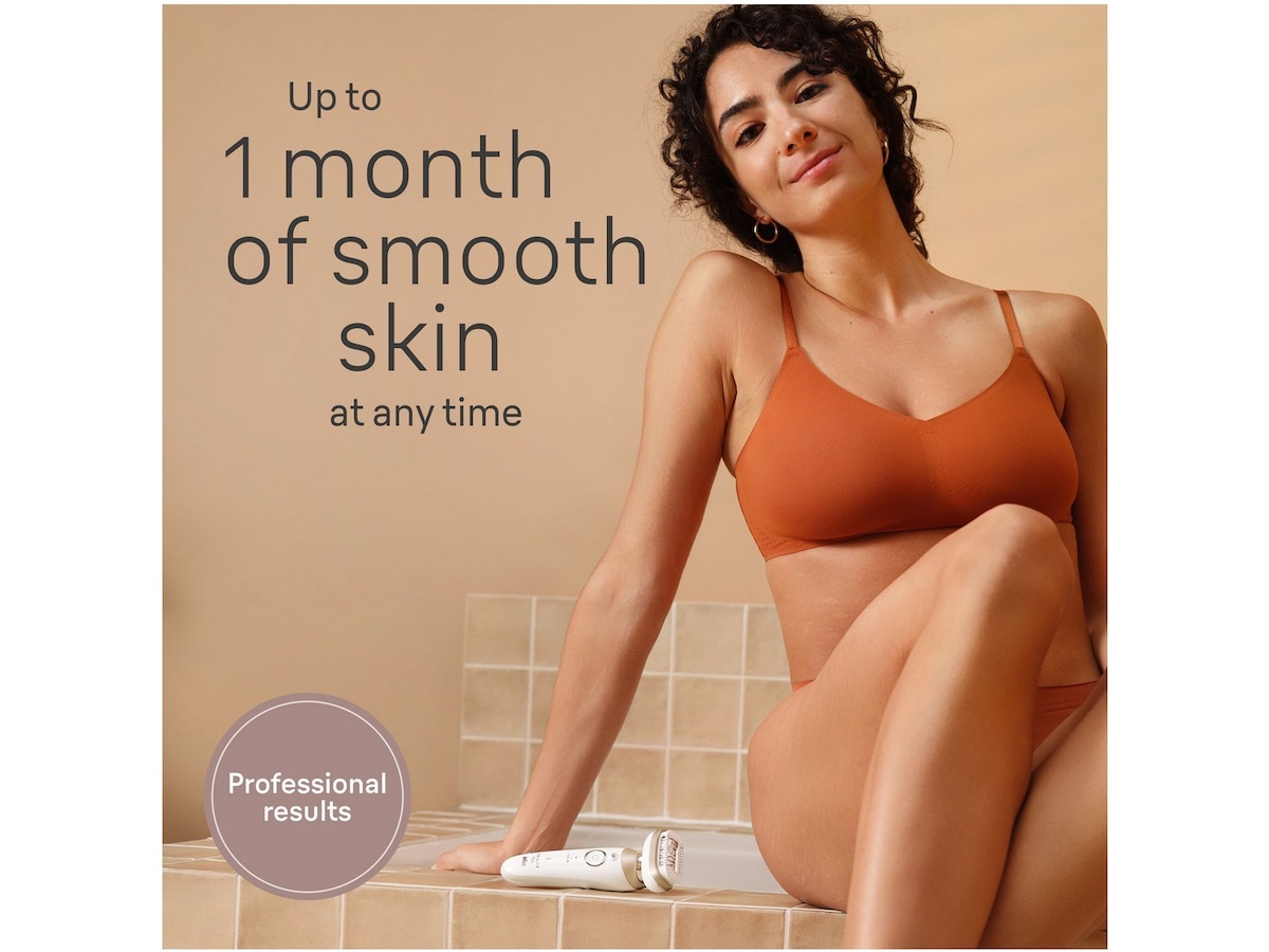 Braun Silk-épil 9 Flex 3D Epilator SES9-041 (vit/guld) Epilator & IPL-hårborttagning