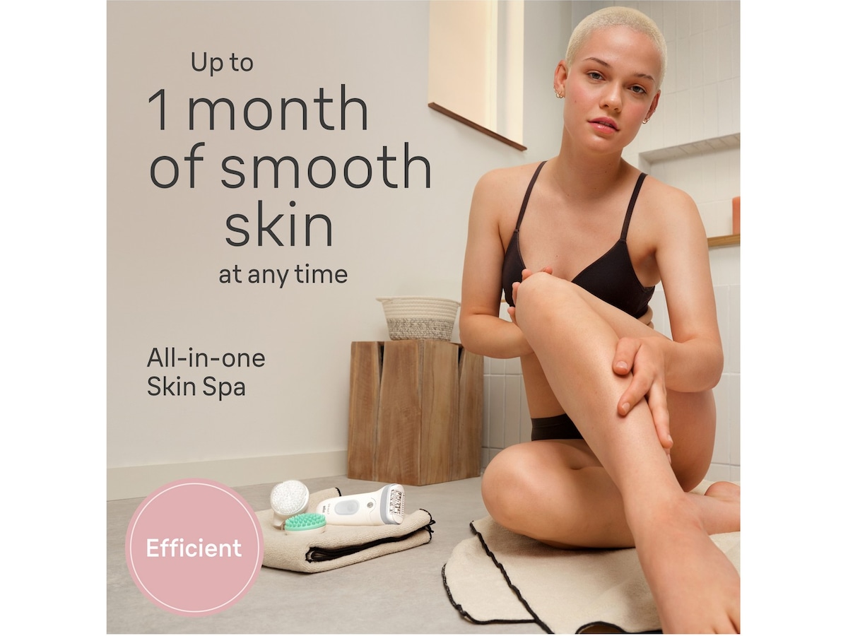 Braun Silk-épil 7 SkinSpa SE7-081 Epilator (vit/silver) Epilator & IPL-hårborttagning