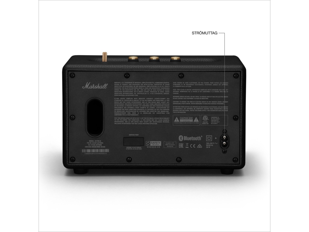Marshall Acton III Trådlös bluetooth högtalare (Svart) Trådlös / Bluetooth högtalare