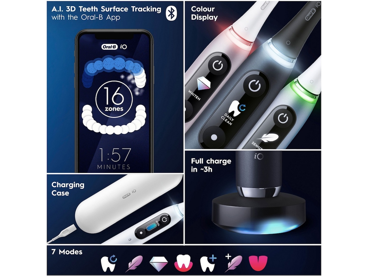 Oral-B iO 9 elektrisk tandborste (vit) Eltandborste