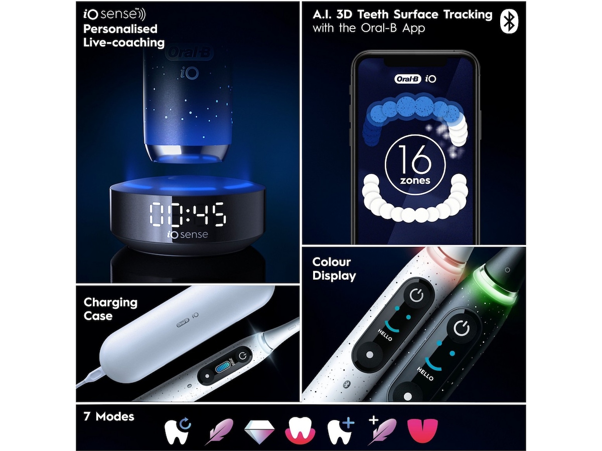 Oral-B iO 10 elektrisk tandborste (stjärndamm vit) Eltandborste