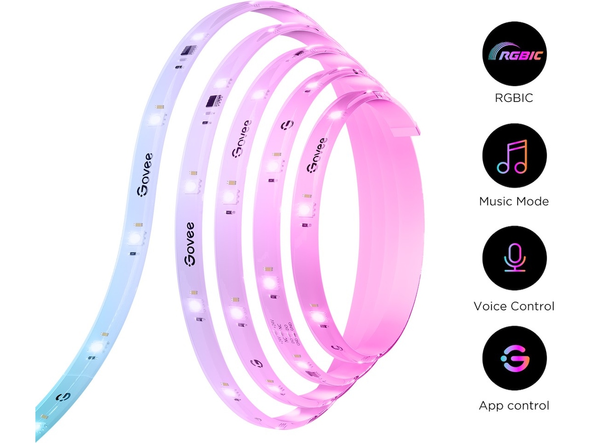 Govee RGBIC LED Lightstrip - 5 meter Led strips & underhållning