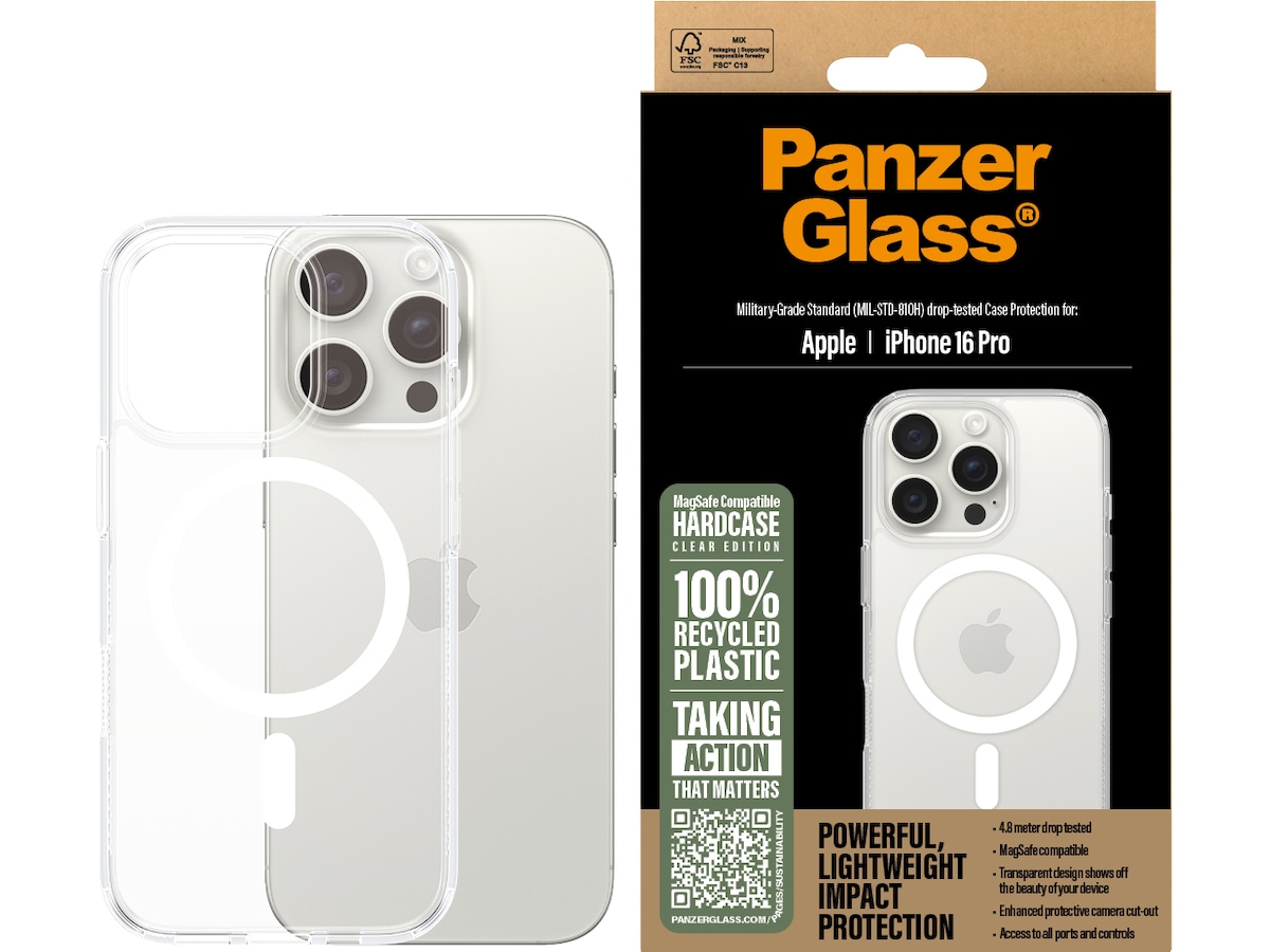 PanzerGlass iPhone 16 Pro HardCase skal (transparent) Mobilskal