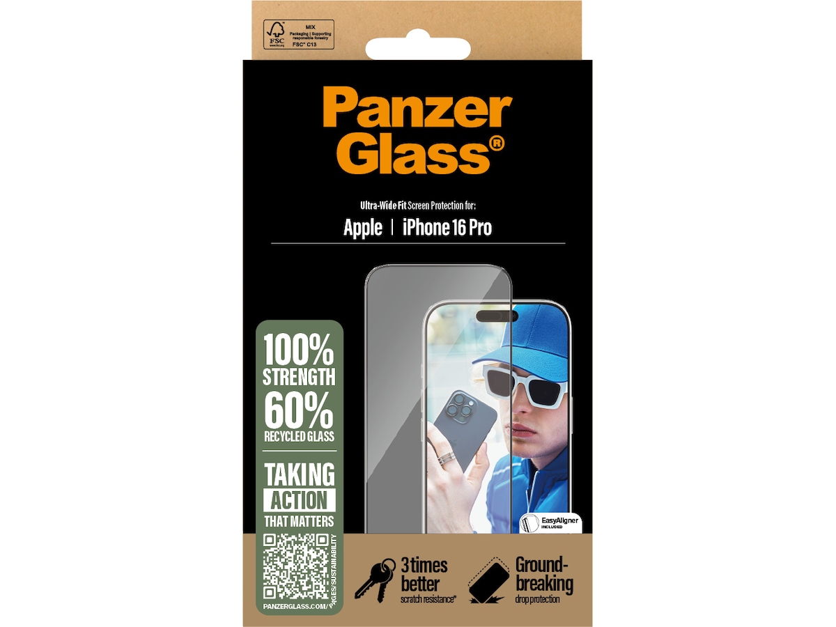 PanzerGlass iPhone 16 Pro skärmskydd Skärmskydd mobiltelefon