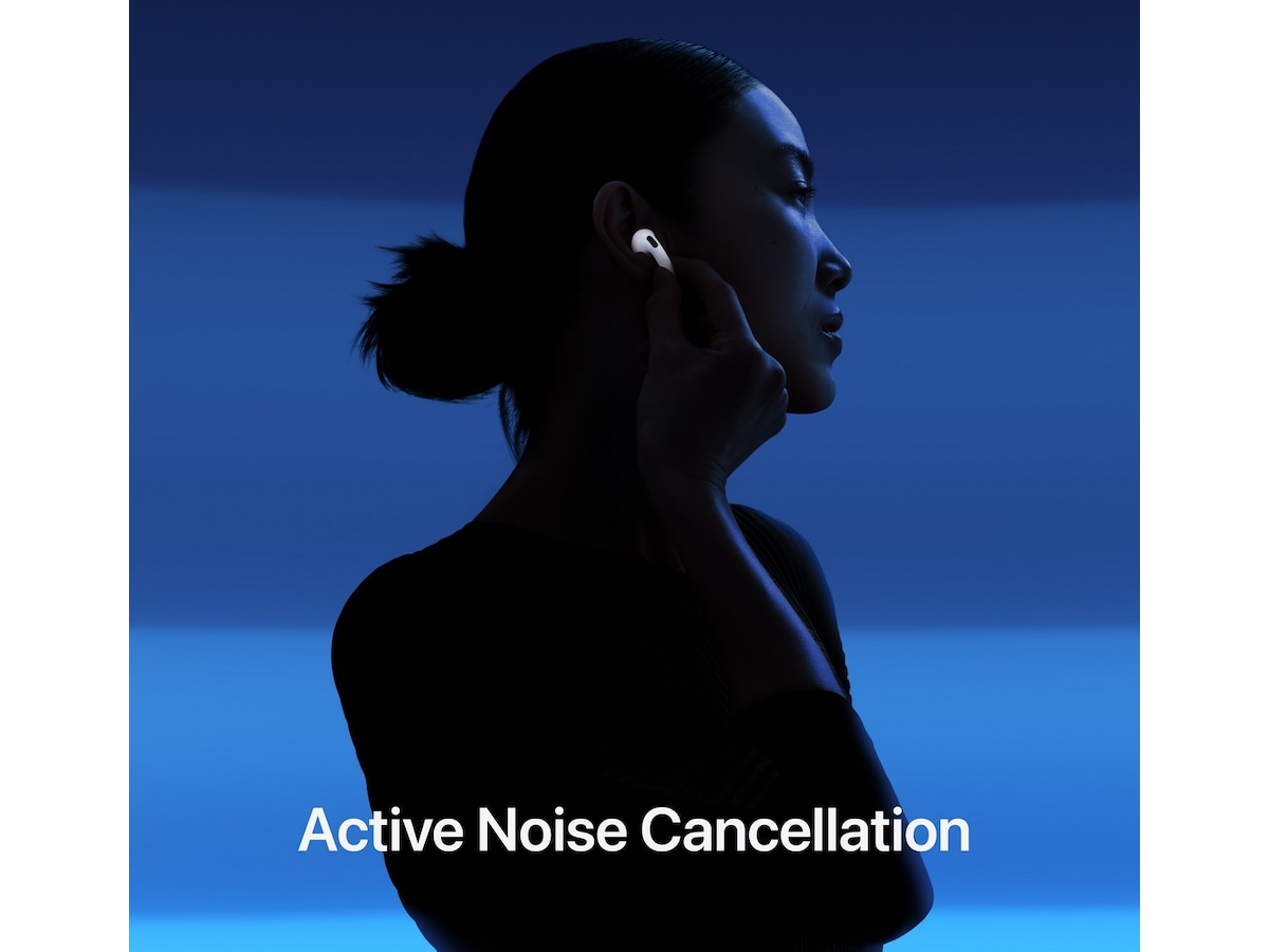 Apple AirPods 4 Aktiv brusreducering trådlösa hörlurar, In-ear (vit) In-ear hörlurar